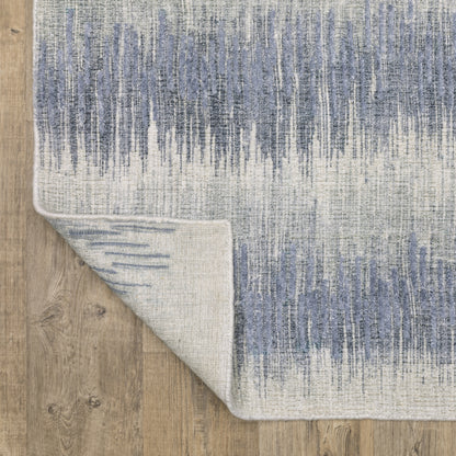 Oriental Weavers Clarke CLA06 soft modern rug featuring abstract pattern in blue/ ivory tones