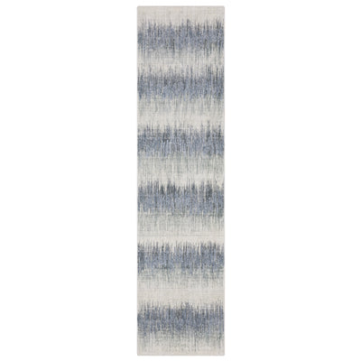 Oriental Weavers Clarke CLA06 soft modern rug featuring abstract pattern in blue/ ivory tones
