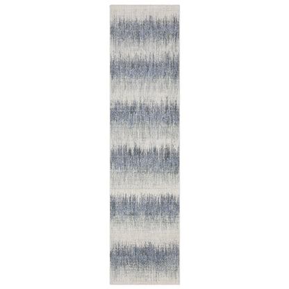 Oriental Weavers Clarke CLA06 soft modern rug featuring abstract pattern in blue/ ivory tones