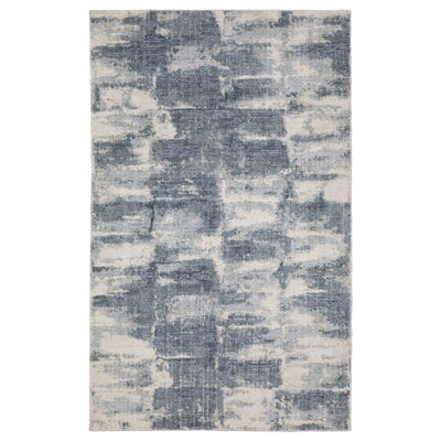 Oriental Weavers Clarke CLA07 soft modern rug featuring abstract pattern in blue/ ivory tones