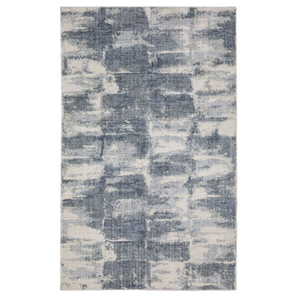 Oriental Weavers Clarke CLA07 soft modern rug featuring abstract pattern in blue/ ivory tones