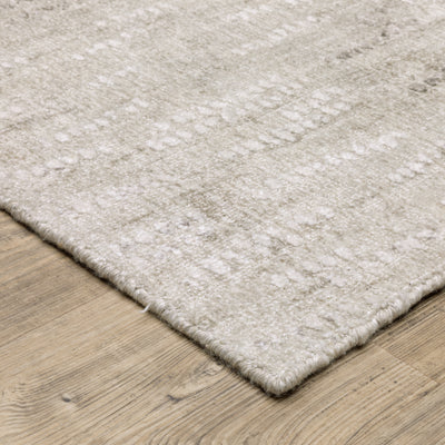 Oriental Weavers Clarke CLA08 soft modern rug featuring abstract pattern in beige/ brown tones