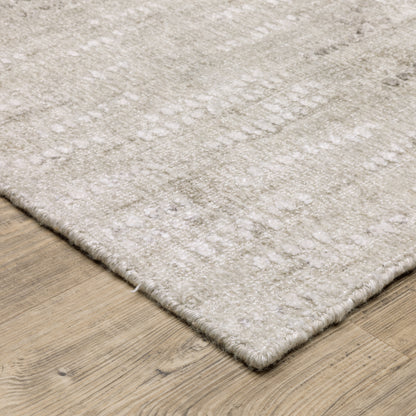 Oriental Weavers Clarke CLA08 soft modern rug featuring abstract pattern in beige/ brown tones