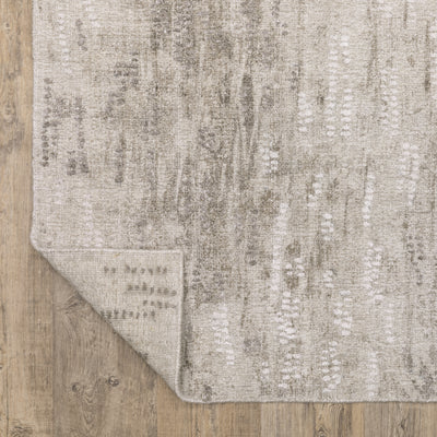Oriental Weavers Clarke CLA08 soft modern rug featuring abstract pattern in beige/ brown tones