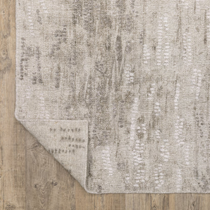 Oriental Weavers Clarke CLA08 soft modern rug featuring abstract pattern in beige/ brown tones