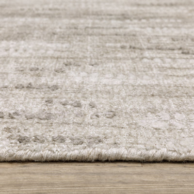 Oriental Weavers Clarke CLA08 soft modern rug featuring abstract pattern in beige/ brown tones