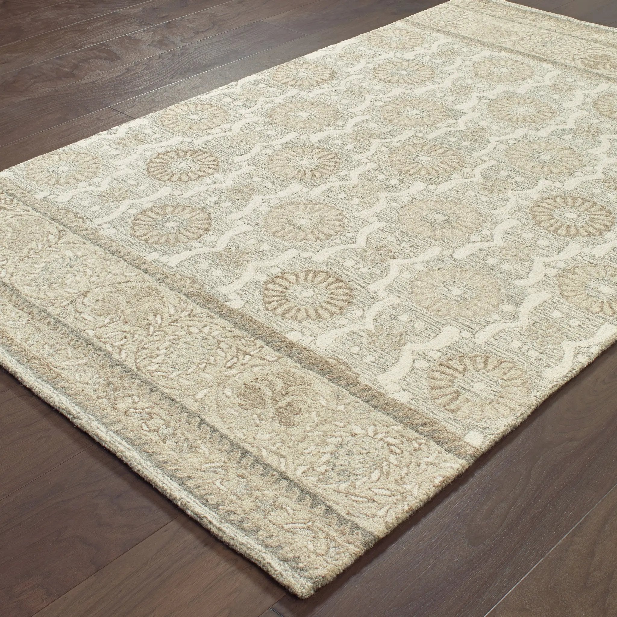 Craft 93002 Ash/ Sand Area Rug by Oriental Weavers