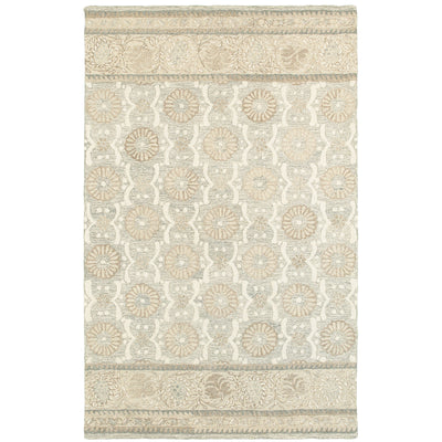 Oriental Weavers Craft 93002 soft traditional rug featuring decorative pattern in ash/ sand tones