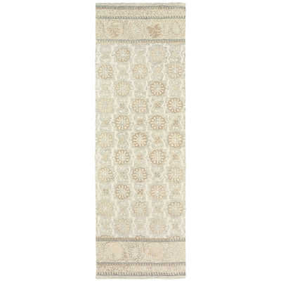 Oriental Weavers Craft 93002 soft traditional rug featuring decorative pattern in ash/ sand tones