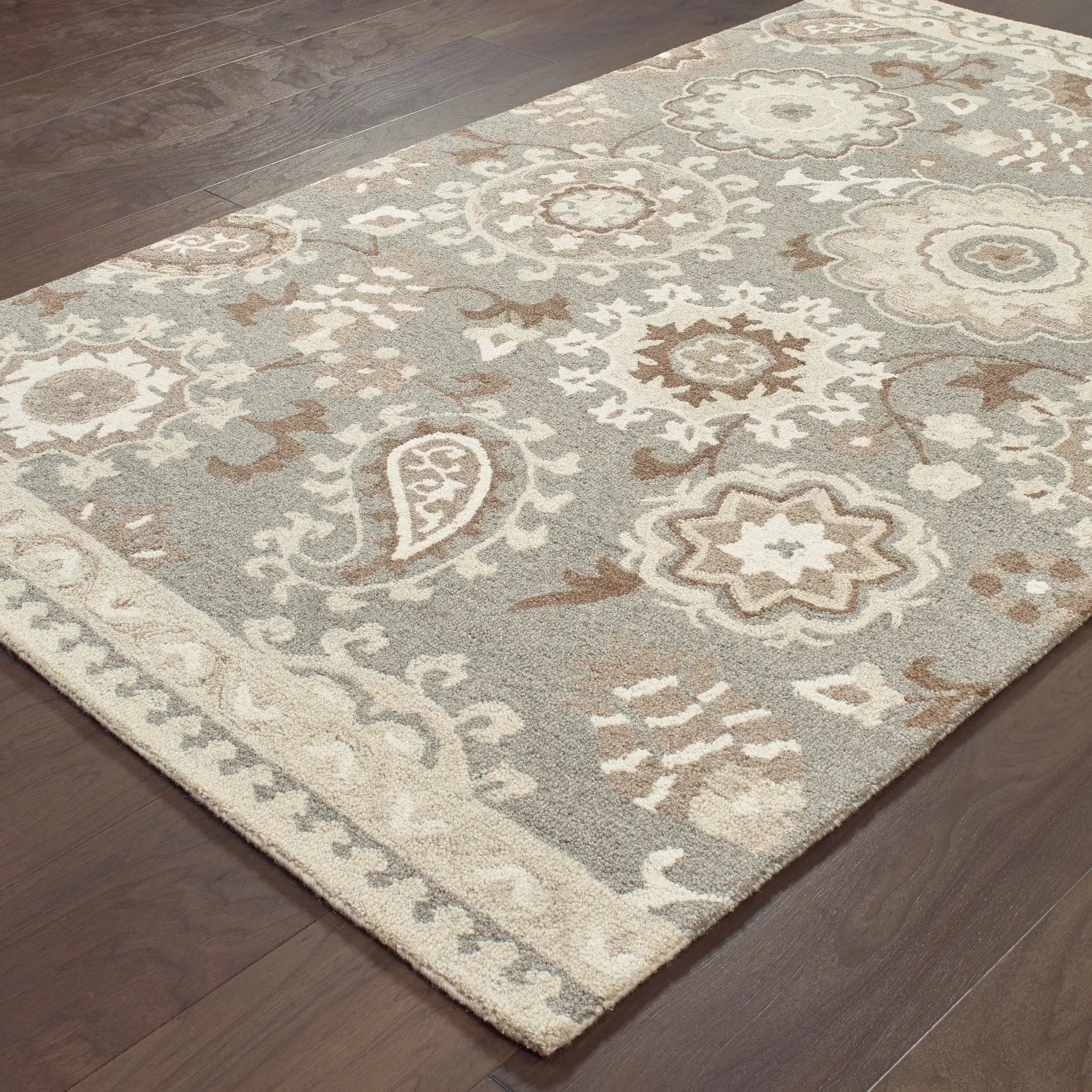 Craft 93003 Grey/ Sand Area Rug by Oriental Weavers