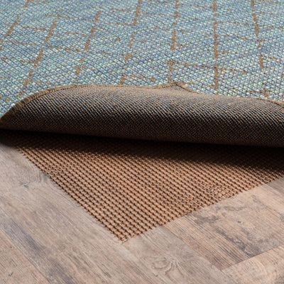 All Weather Outdoor 0007C Brown Rug Pad, brown outdoor rug pad designed for airflow, faster drying, and added rug stability.