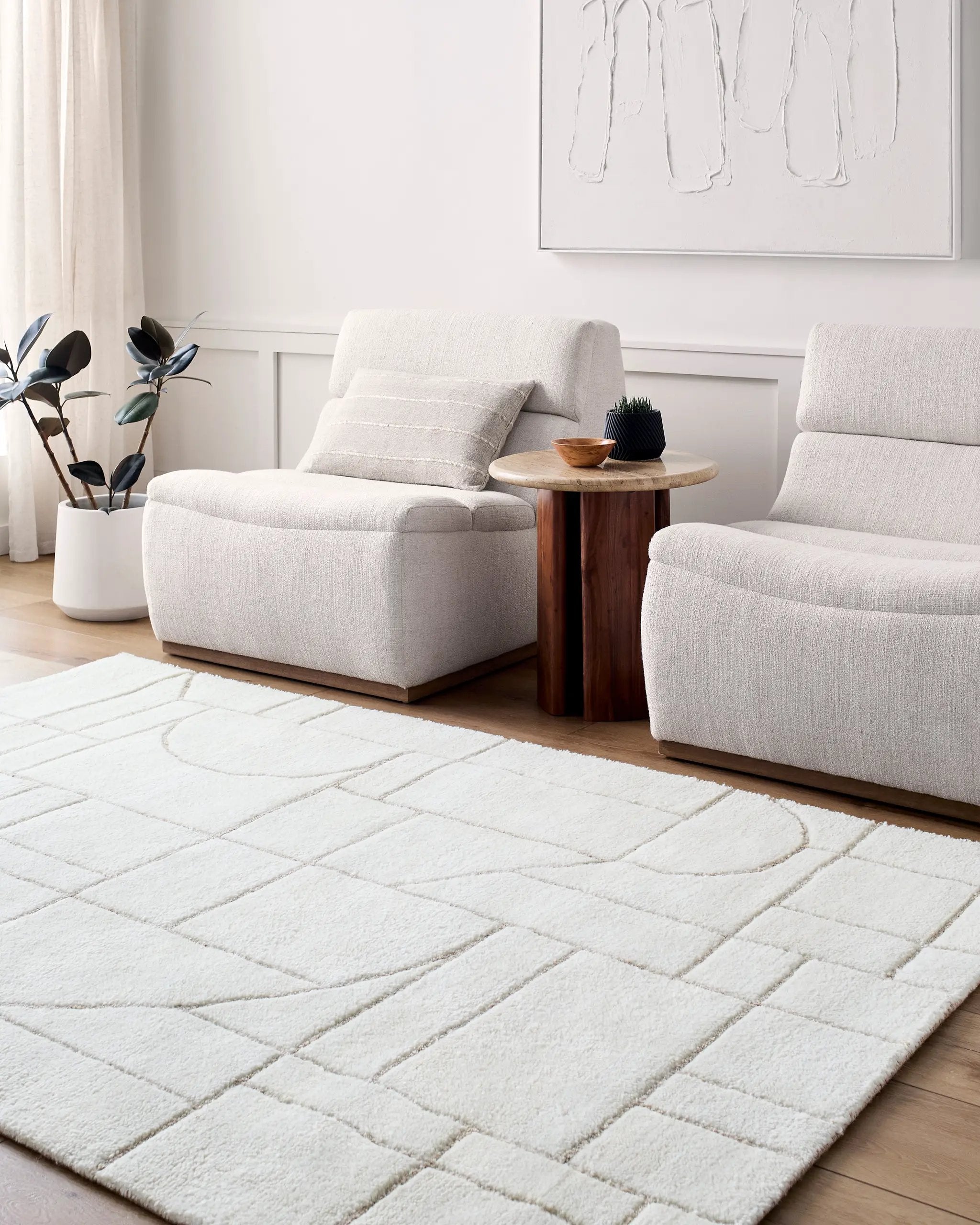 Portobello PBO-2313 Ivory Area Rug by LIVABLISS