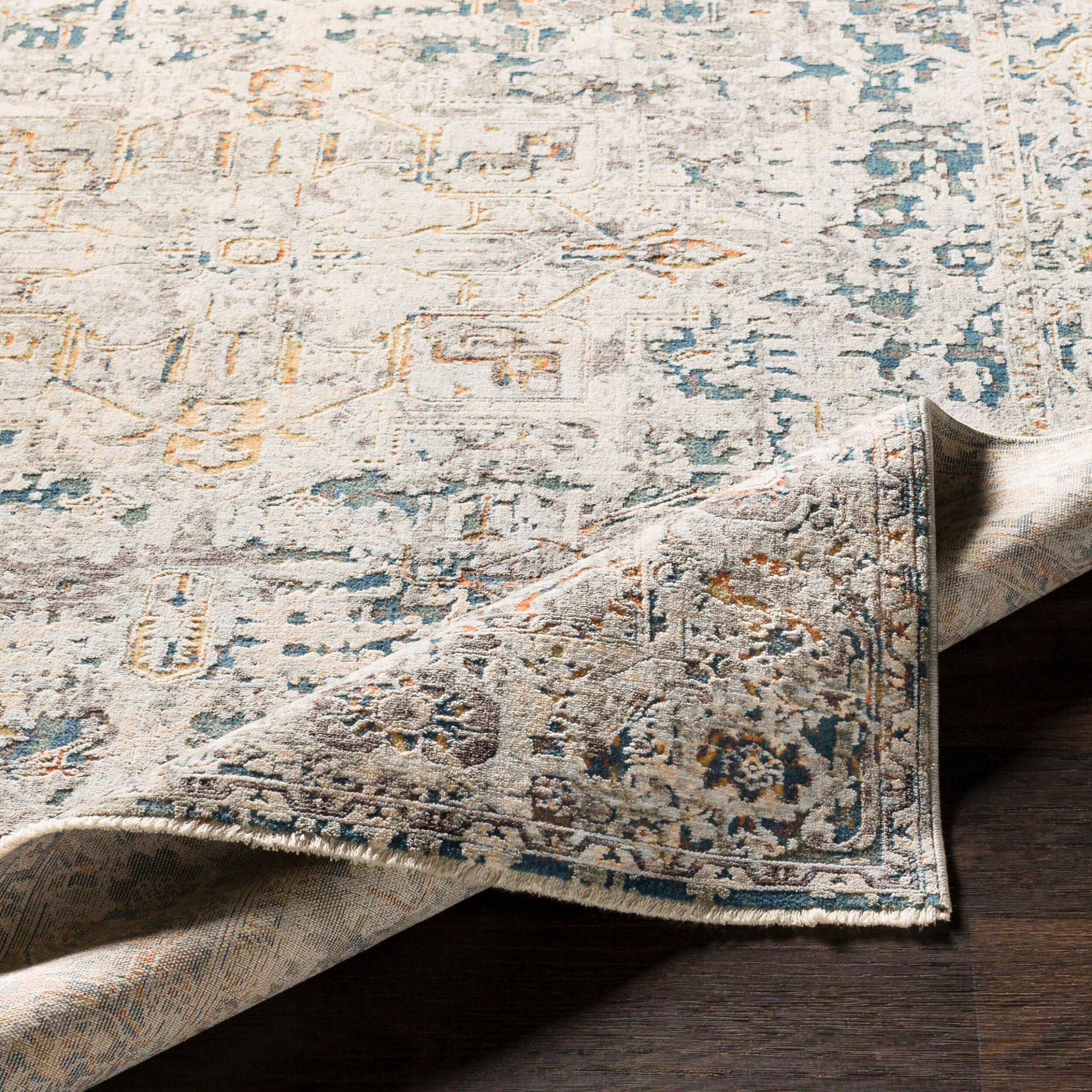 Surya Presidential PDT-2300 Ice Blue Area Rug by LIVABLISS