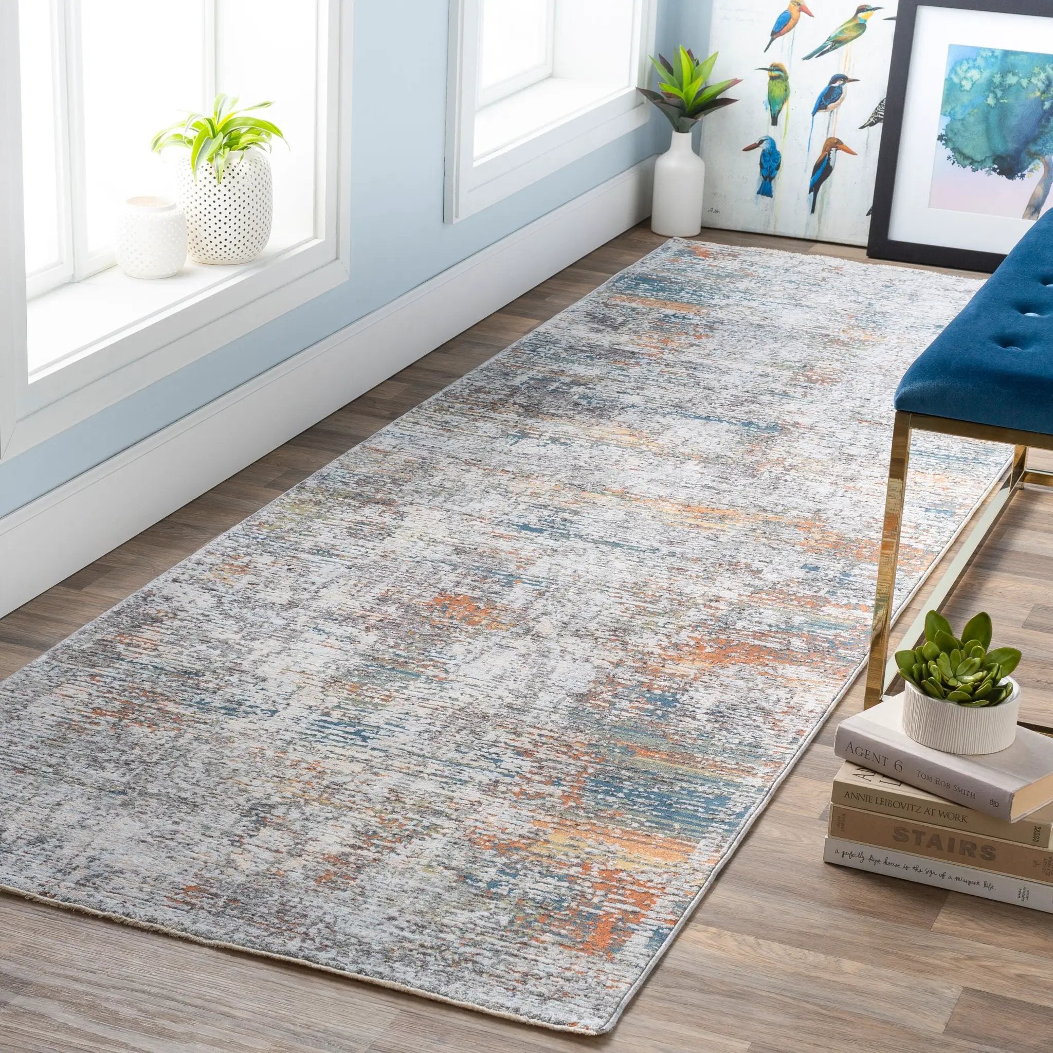 Presidential PDT-2305 Blue Area Rug by LIVABLISS