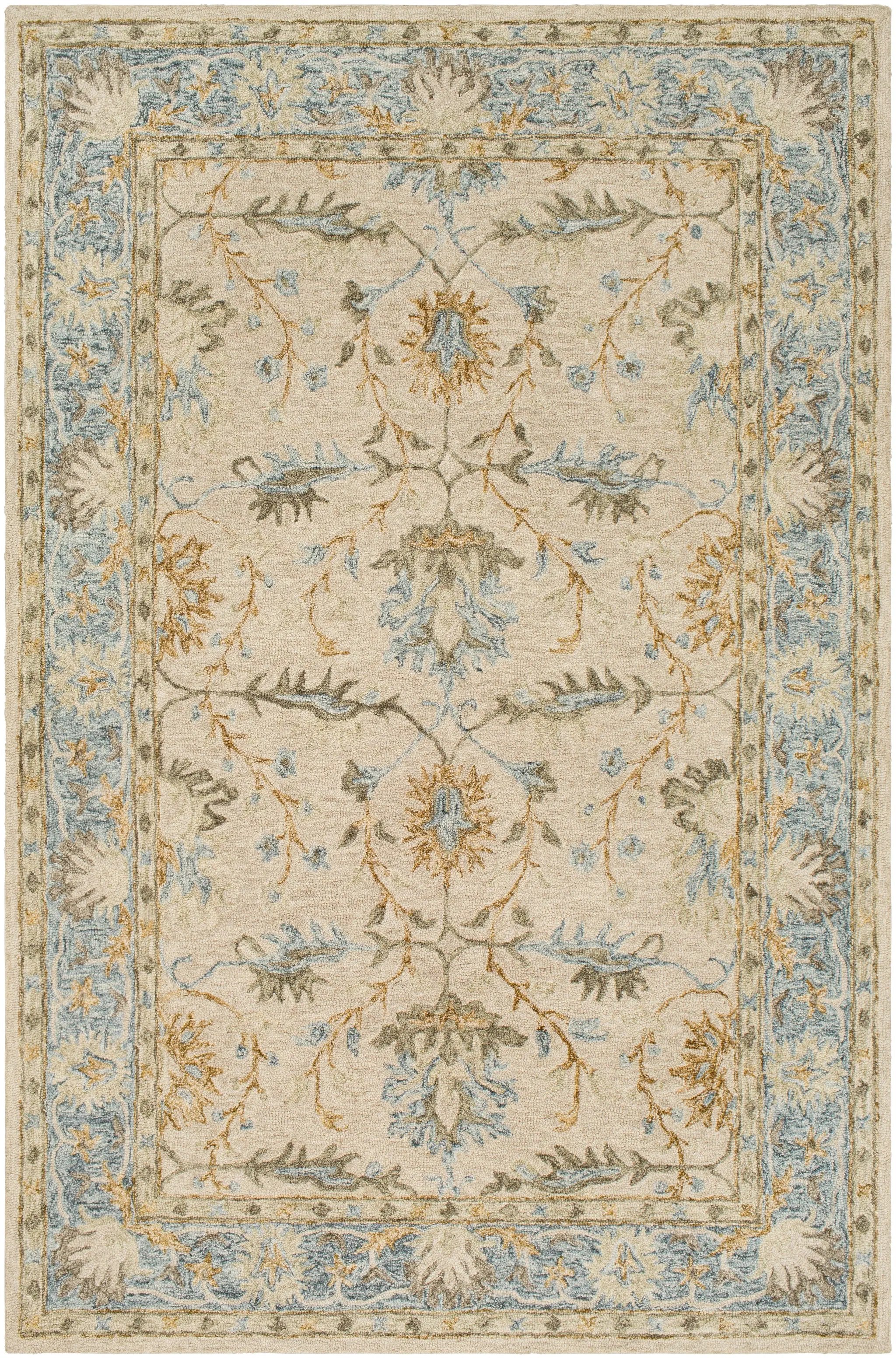 Panipat PNP-2308 Pale-Blue Area Rug by LIVABLISS