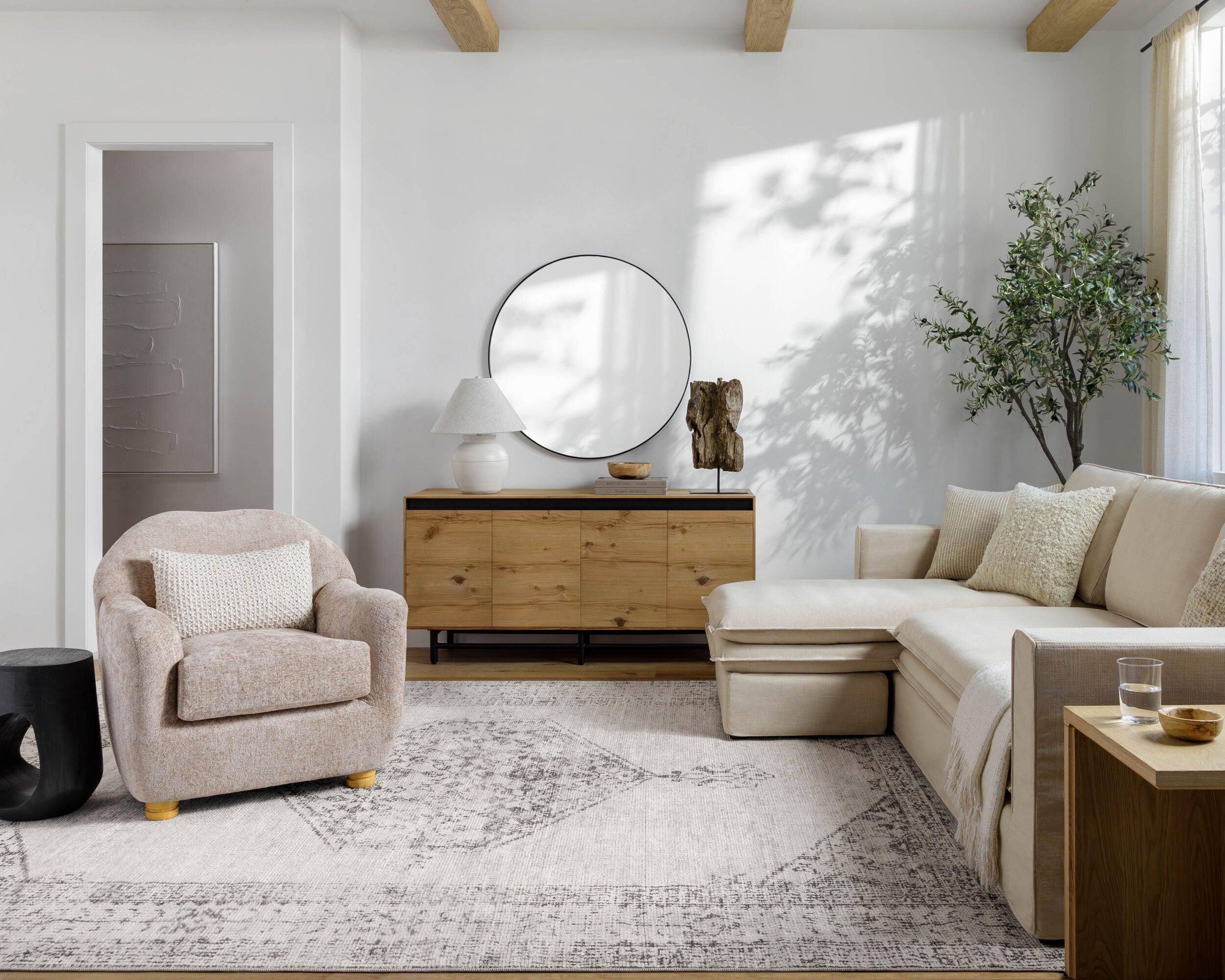 Our PNW Home Olympic PNWOL-2300 Tan Area Rug by LIVABLISS