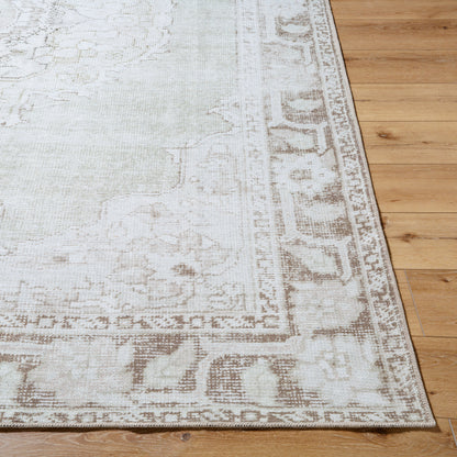 Our PNW Home Rainier PNWRN-2300 Light Sage Machine Washable Area Rug by LIVABLISS