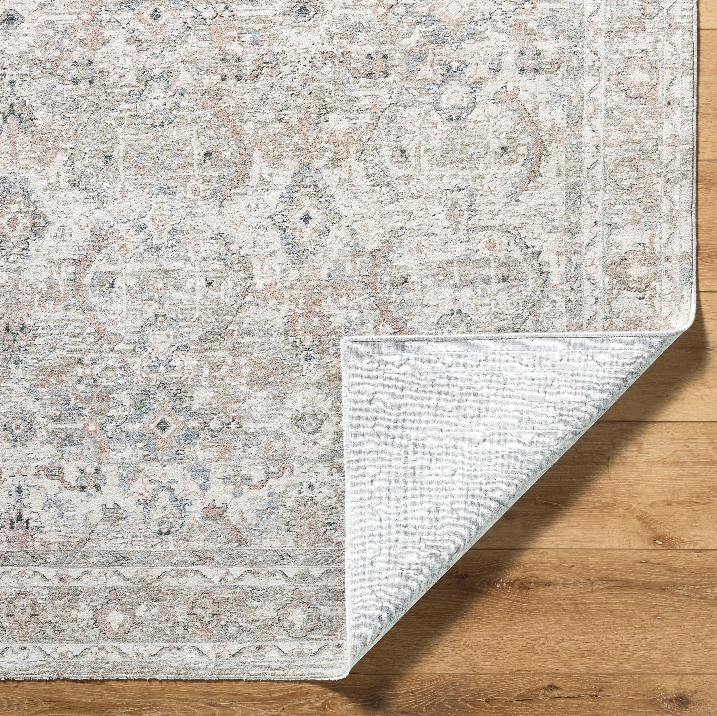 Livabliss Poetry POI-2304 Light Slate Area Rug by LIVABLISS