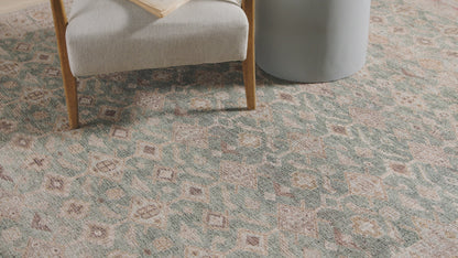 Angela Rose x Loloi Aubrey AUB-02 Aqua / Sand Area Rug