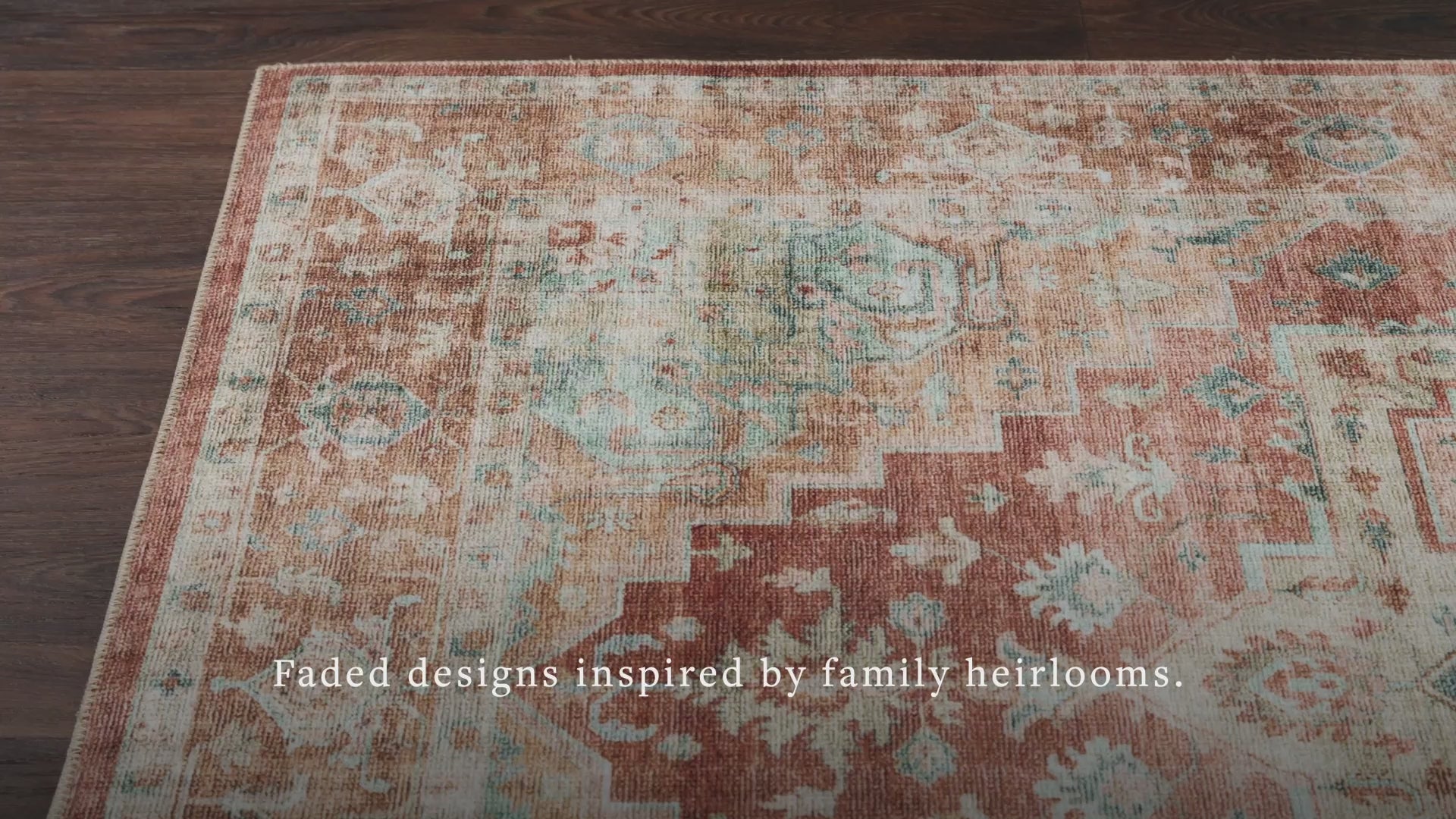 Loloi Heidi HEI-01 Terracotta / Aqua Area Rug