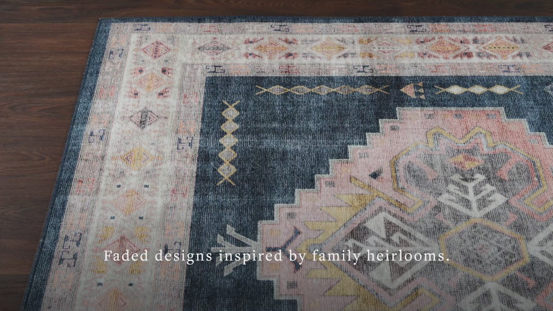 Loloi Heidi HEI-03 Denim / Blush Area Rug