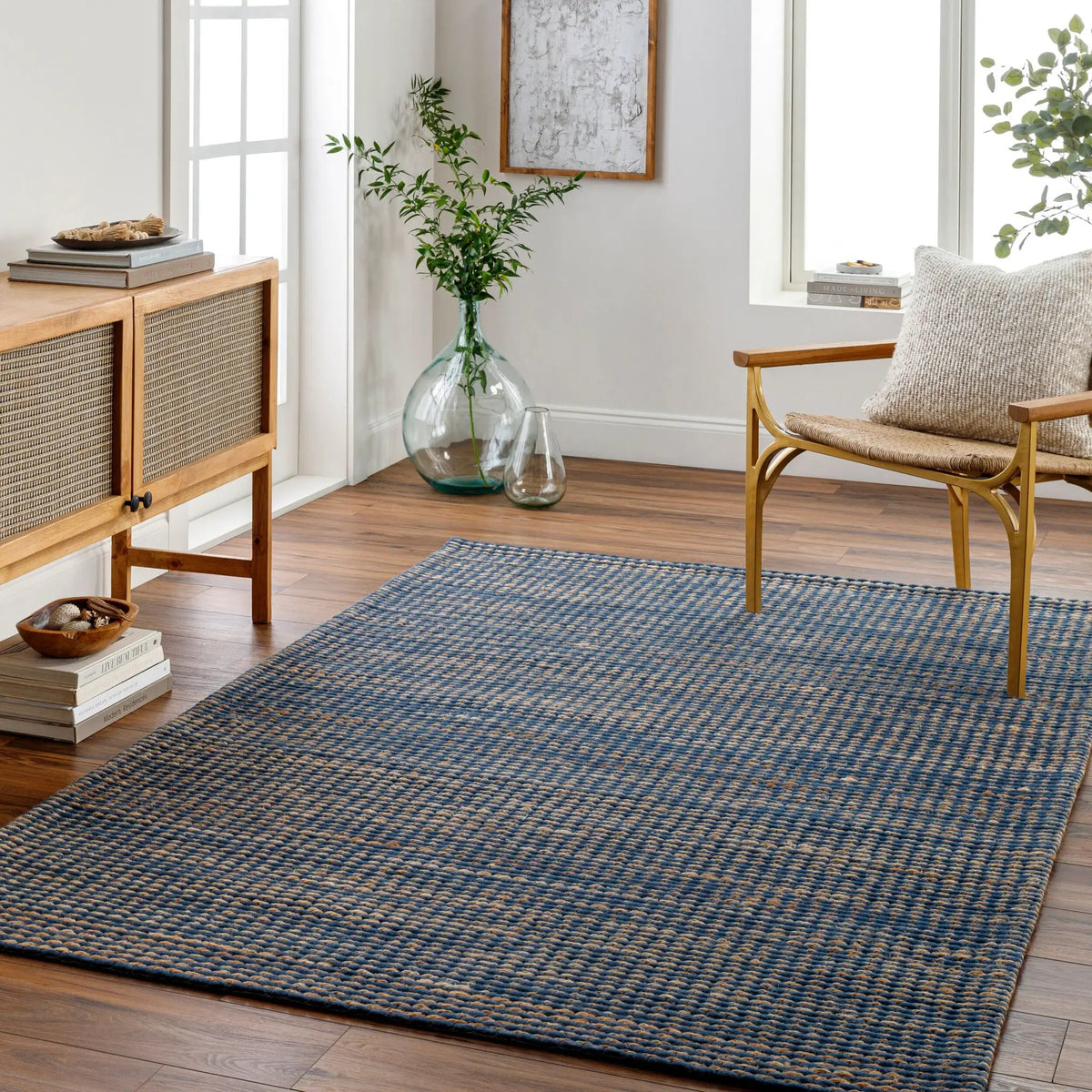 LIVABLISS Priya PYA-2302 Dark-Blue Area Rug