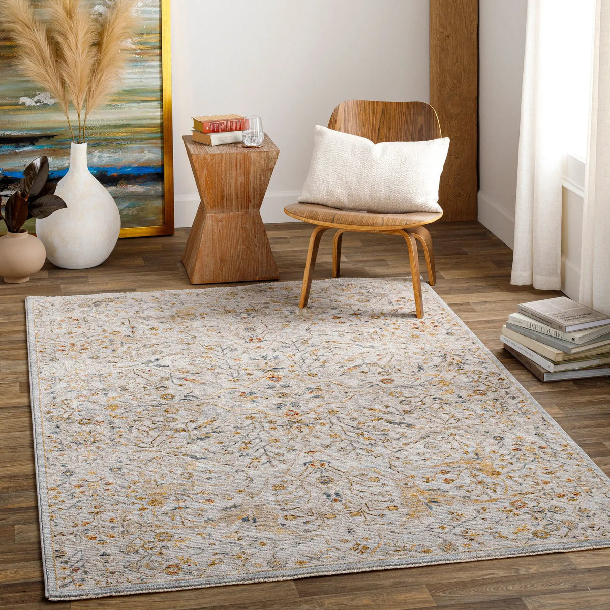 LIVABLISS Reina REN-2302 Light-Gray Area Rug