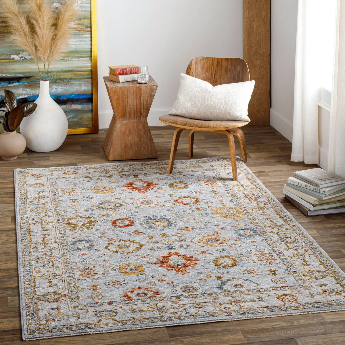 LIVABLISS Reina REN-2306 Light-Gray Area Rug