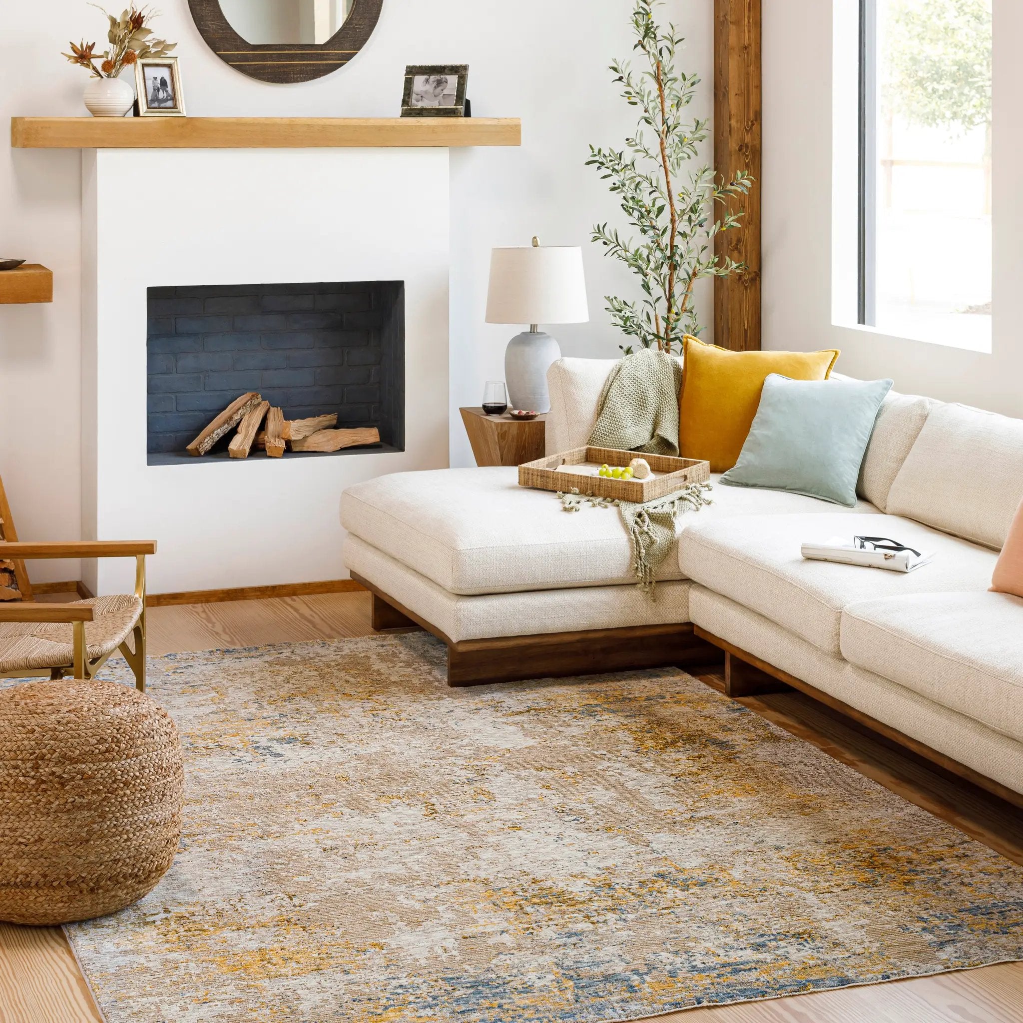 Reina REN-2312 Cream Area Rug by LIVABLISS