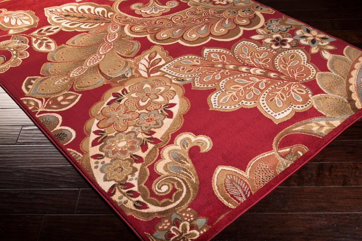 Riley RLY-5020 Red Area Rug by LIVABLISS