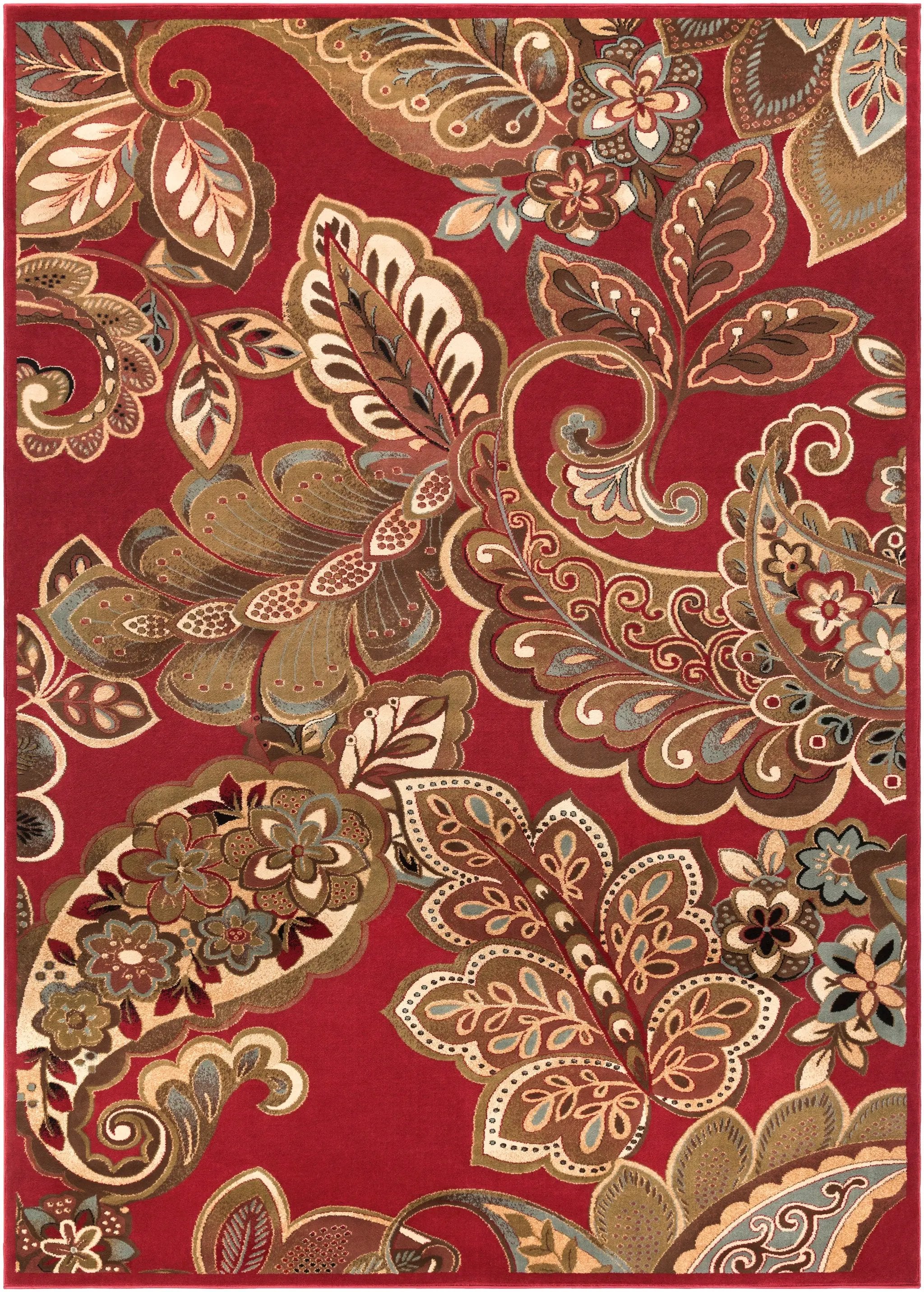 Riley RLY-5020 Red Area Rug by LIVABLISS
