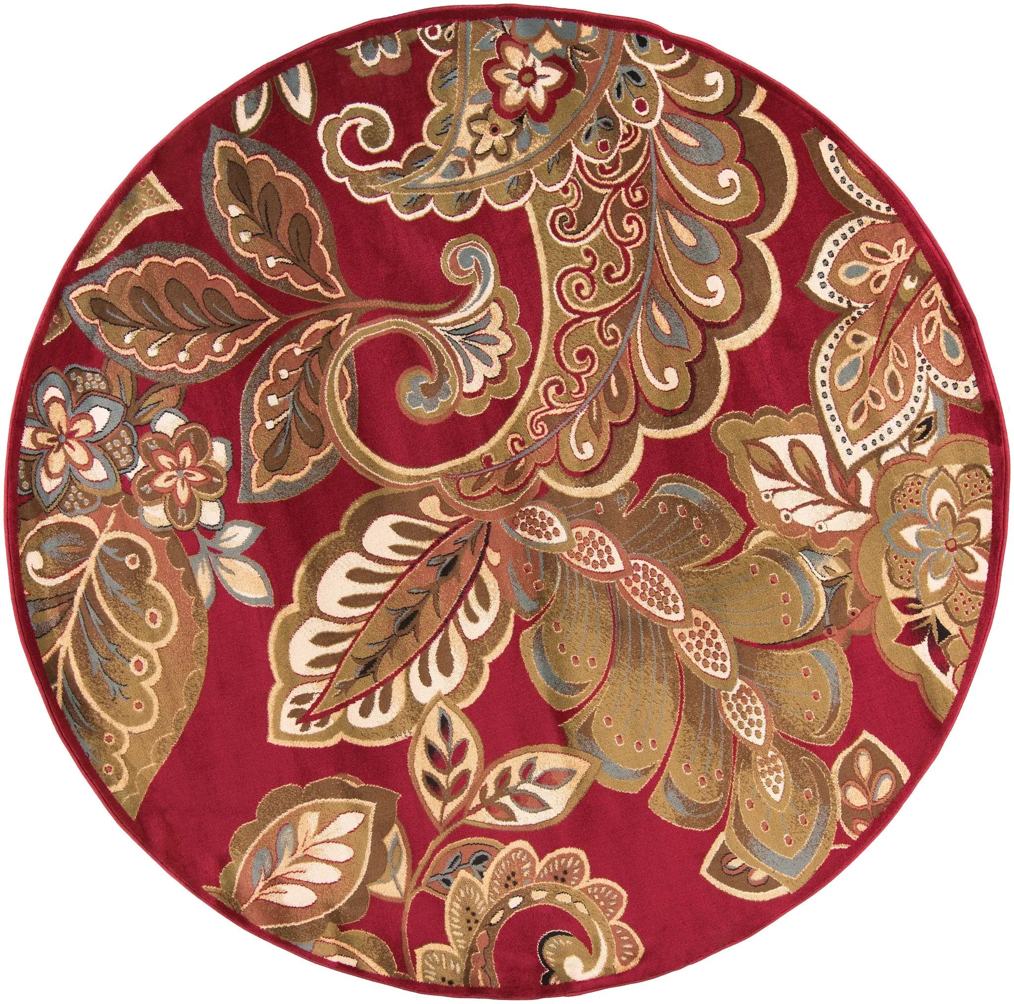 Riley RLY-5020 Red Area Rug by LIVABLISS