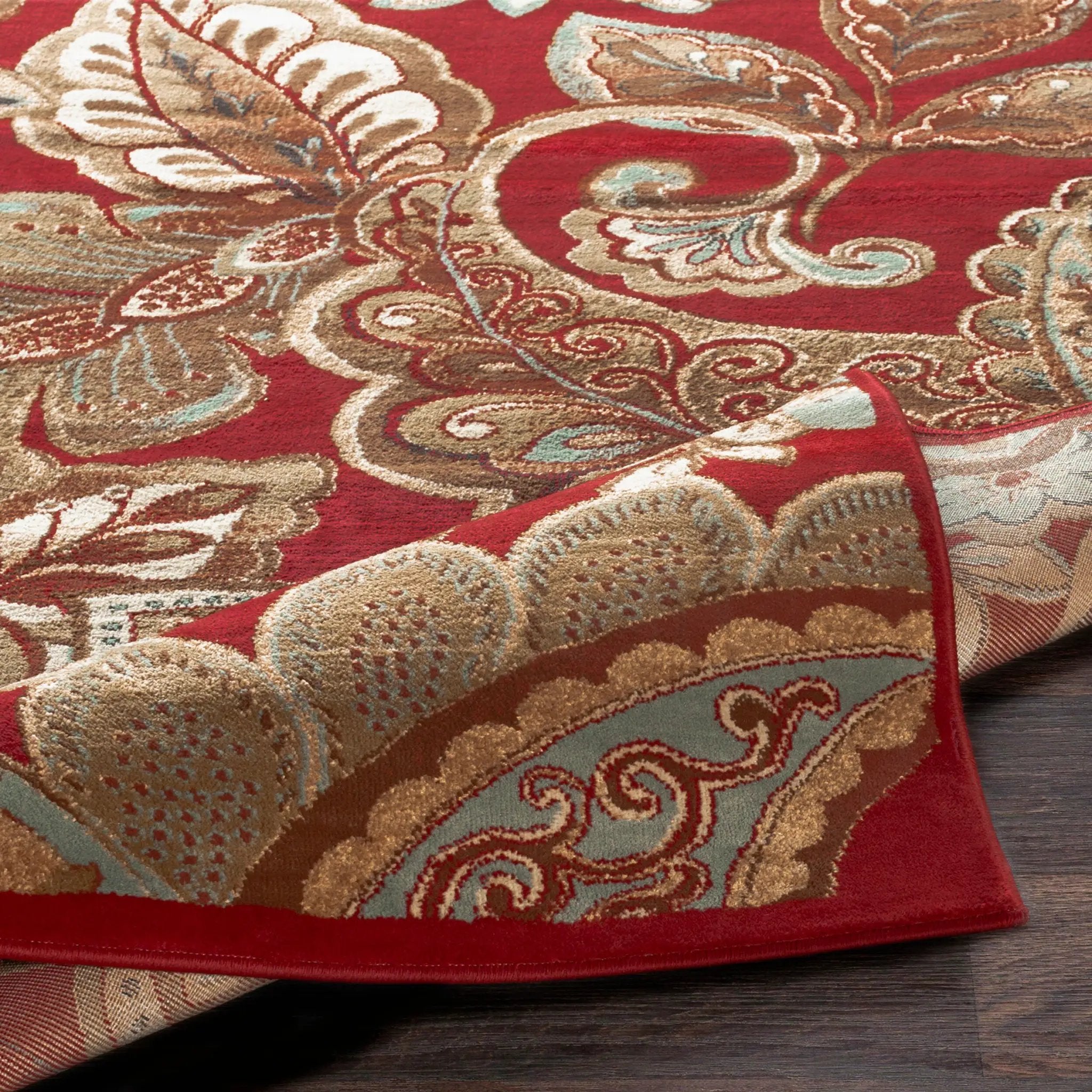 Riley RLY-5020 Red Area Rug by LIVABLISS
