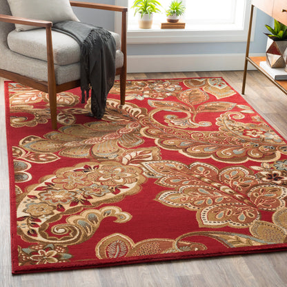 Surya Riley RLY-5020 Red Area Rug by LIVABLISS
