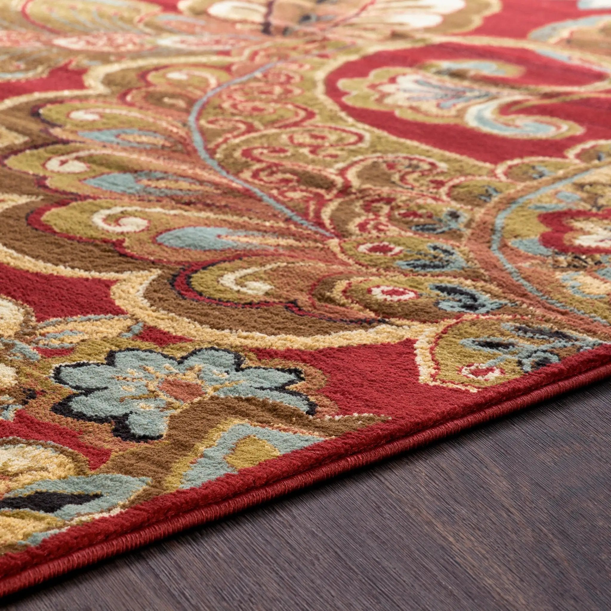 Riley RLY-5020 Red Area Rug by LIVABLISS