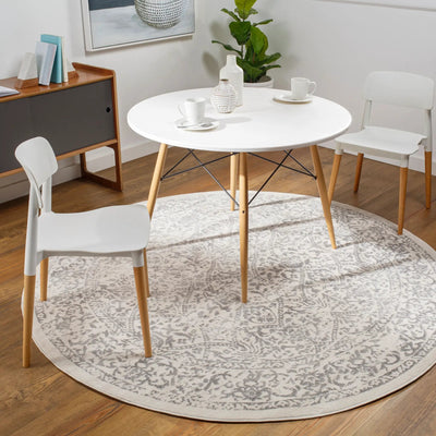 LIVABLISS Roma ROM-2300 White Area Rug