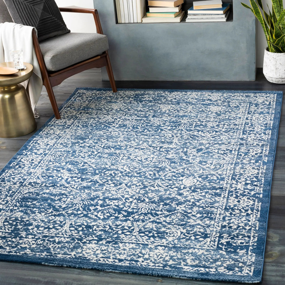 LIVABLISS Roma ROM-2301 Blue Area Rug