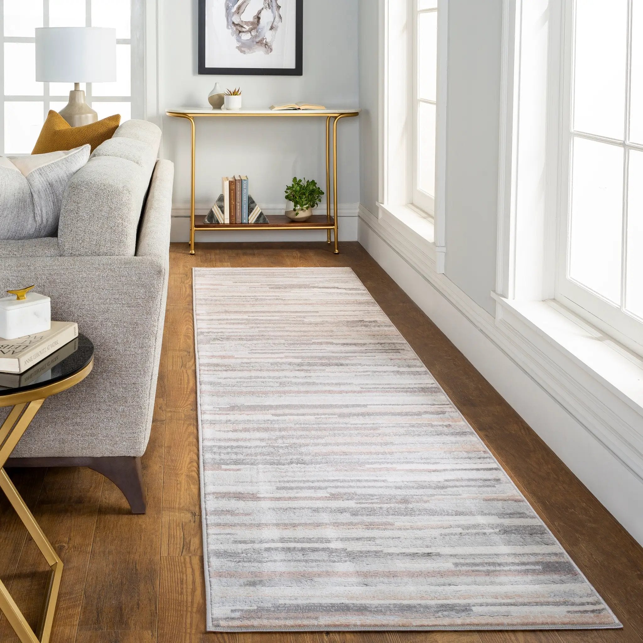 Roma ROM-2302 Gray Area Rug by LIVABLISS