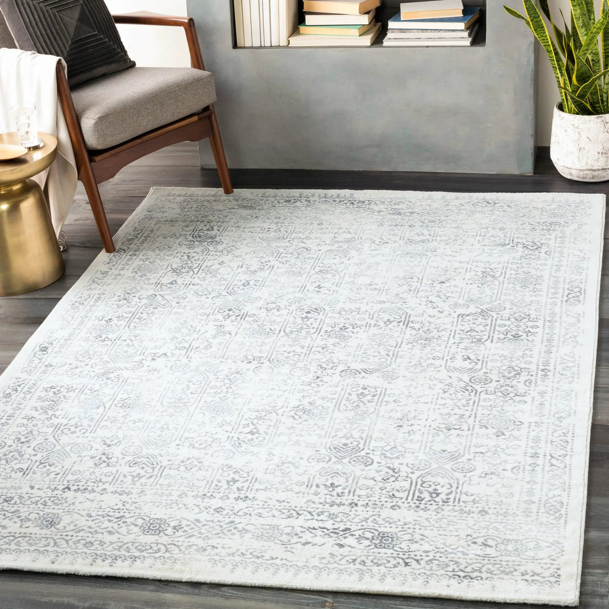 LIVABLISS Roma ROM-2308 Gray Area Rug