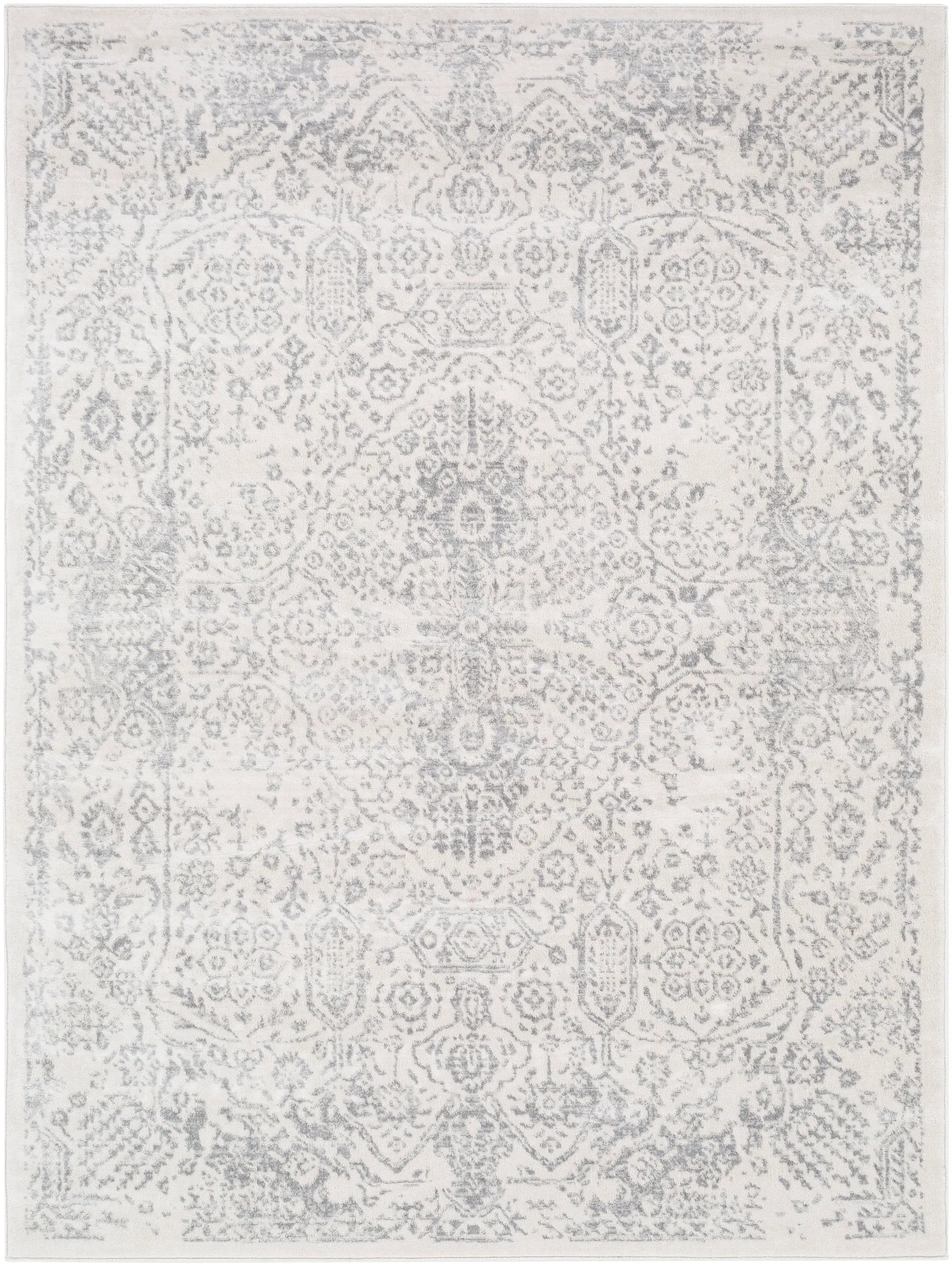 Roma ROM-2314 Gray Area Rug by LIVABLISS