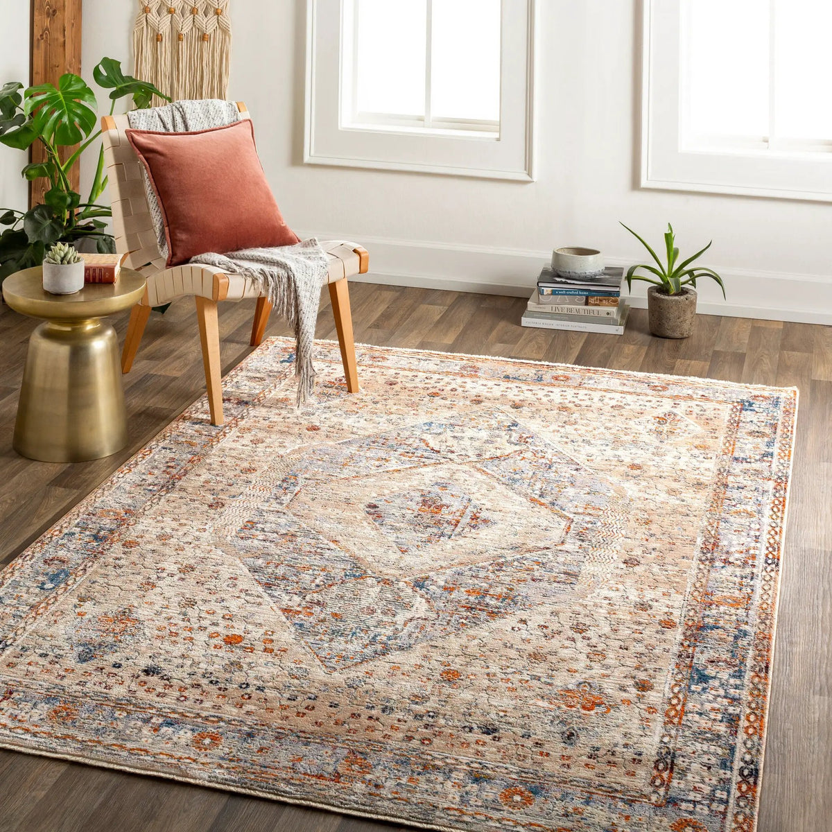 Arya RYA-2305 Medium-Gray Area Rug by LIVABLISS