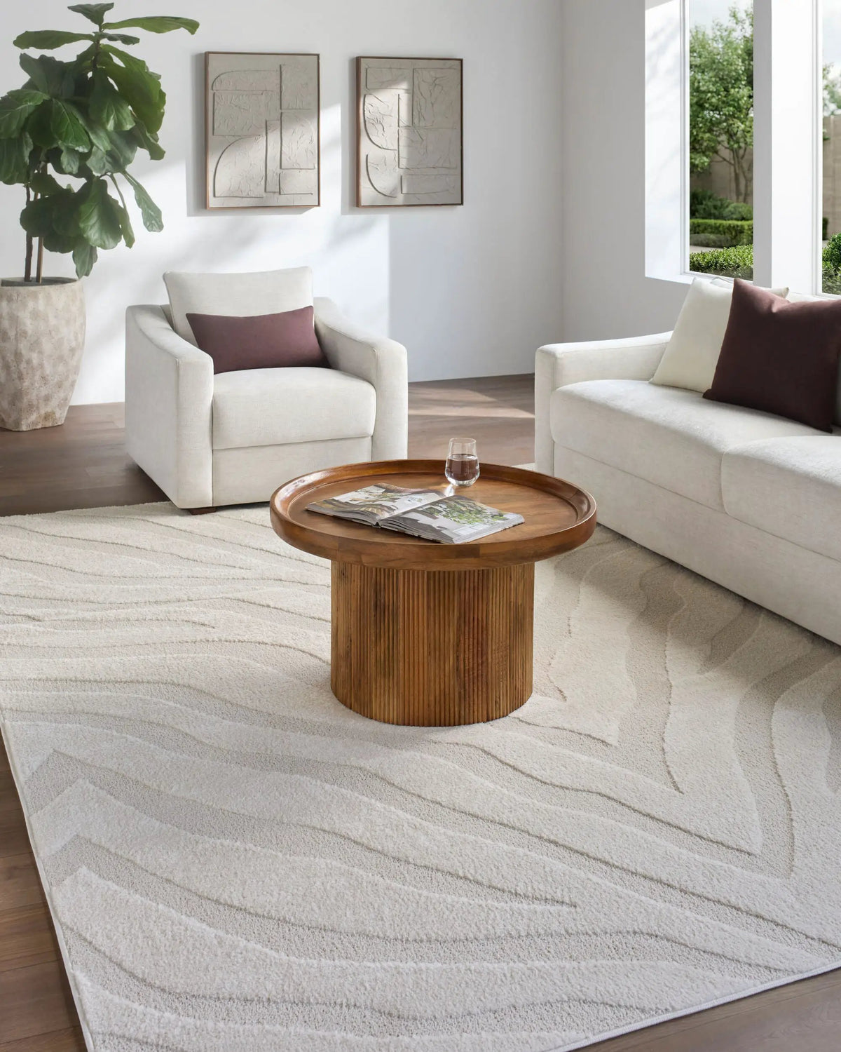 Livabliss x Rachel Zoe The Studio Edit RZSE-2312 Cream Area Rug
