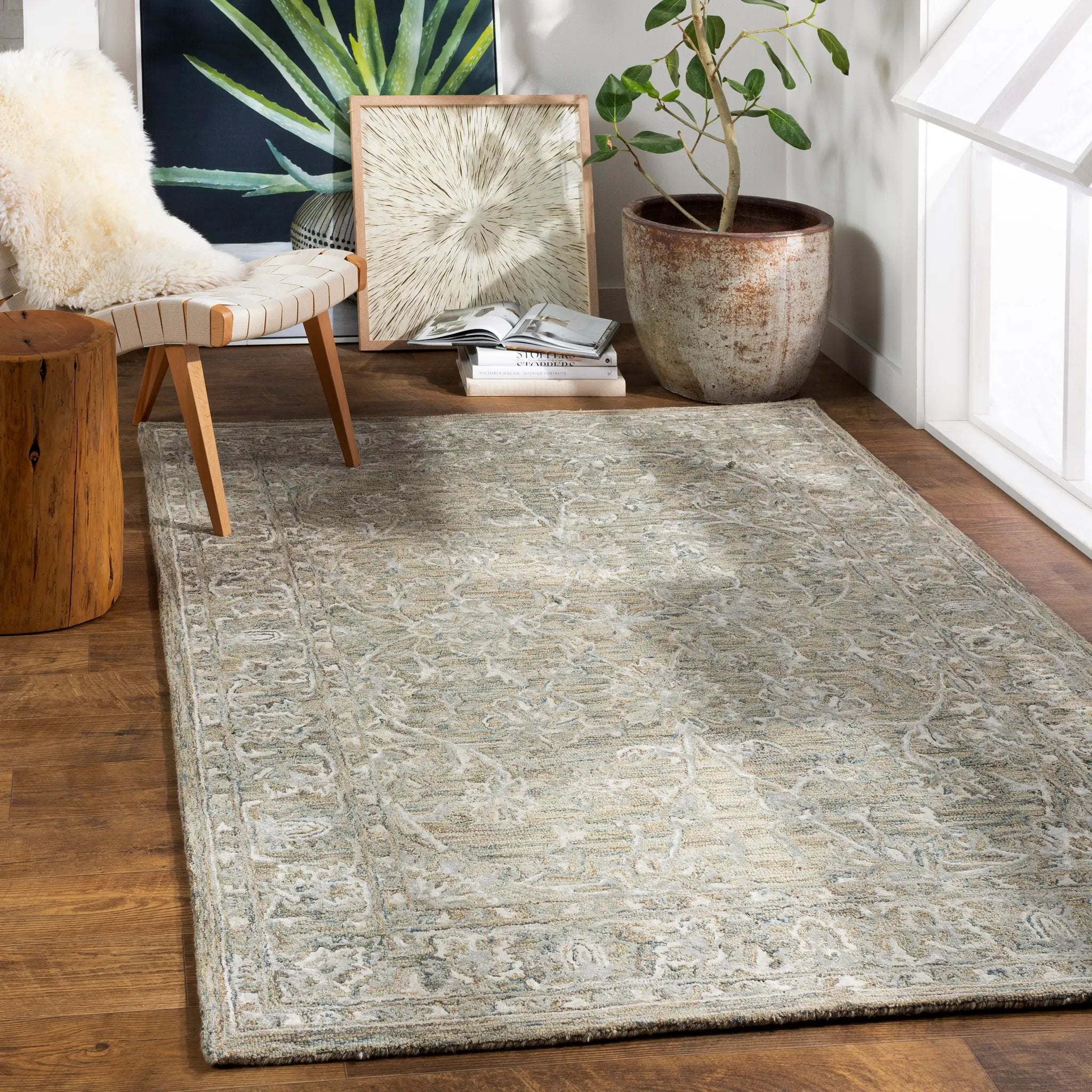Shelby SBY-1000 Ivory Area Rug by LIVABLISS