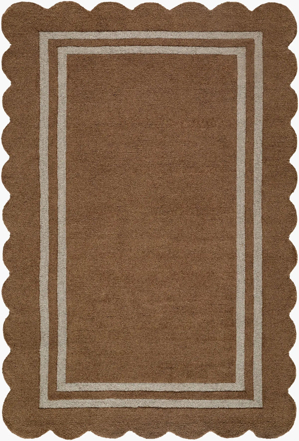 LIVABLISS Scalloped SCP-2301 Umber Area Rug