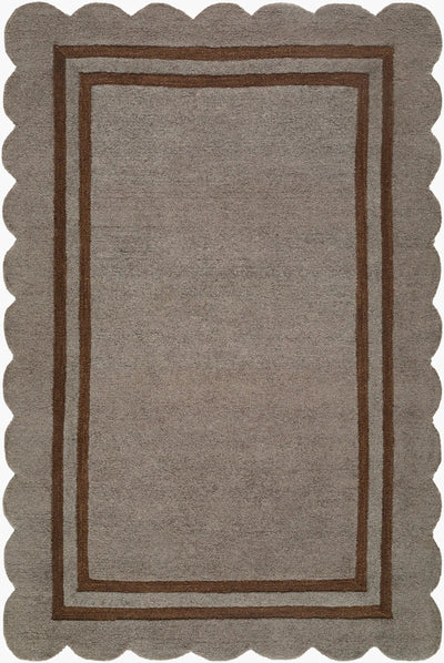 LIVABLISS Scalloped SCP-2303 Charcoal Area Rug