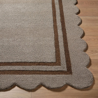 LIVABLISS Scalloped SCP-2303 Charcoal Area Rug