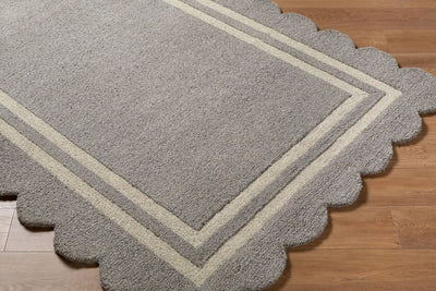 LIVABLISS Scalloped SCP-2304 Slate-Gray Area Rug