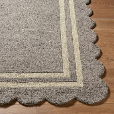 LIVABLISS Scalloped SCP-2304 Slate-Gray Area Rug