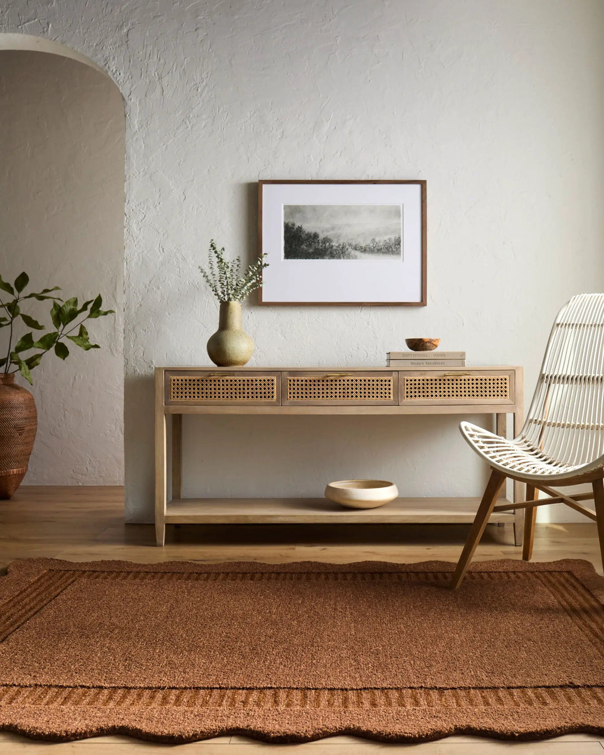 LIVABLISS Scalloped SCP-2306 Chestnut Area Rug