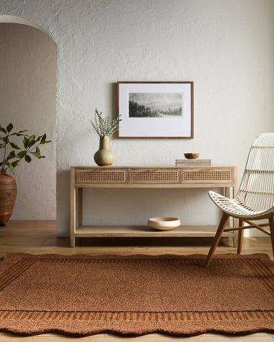 LIVABLISS Scalloped SCP-2306 Chestnut Area Rug